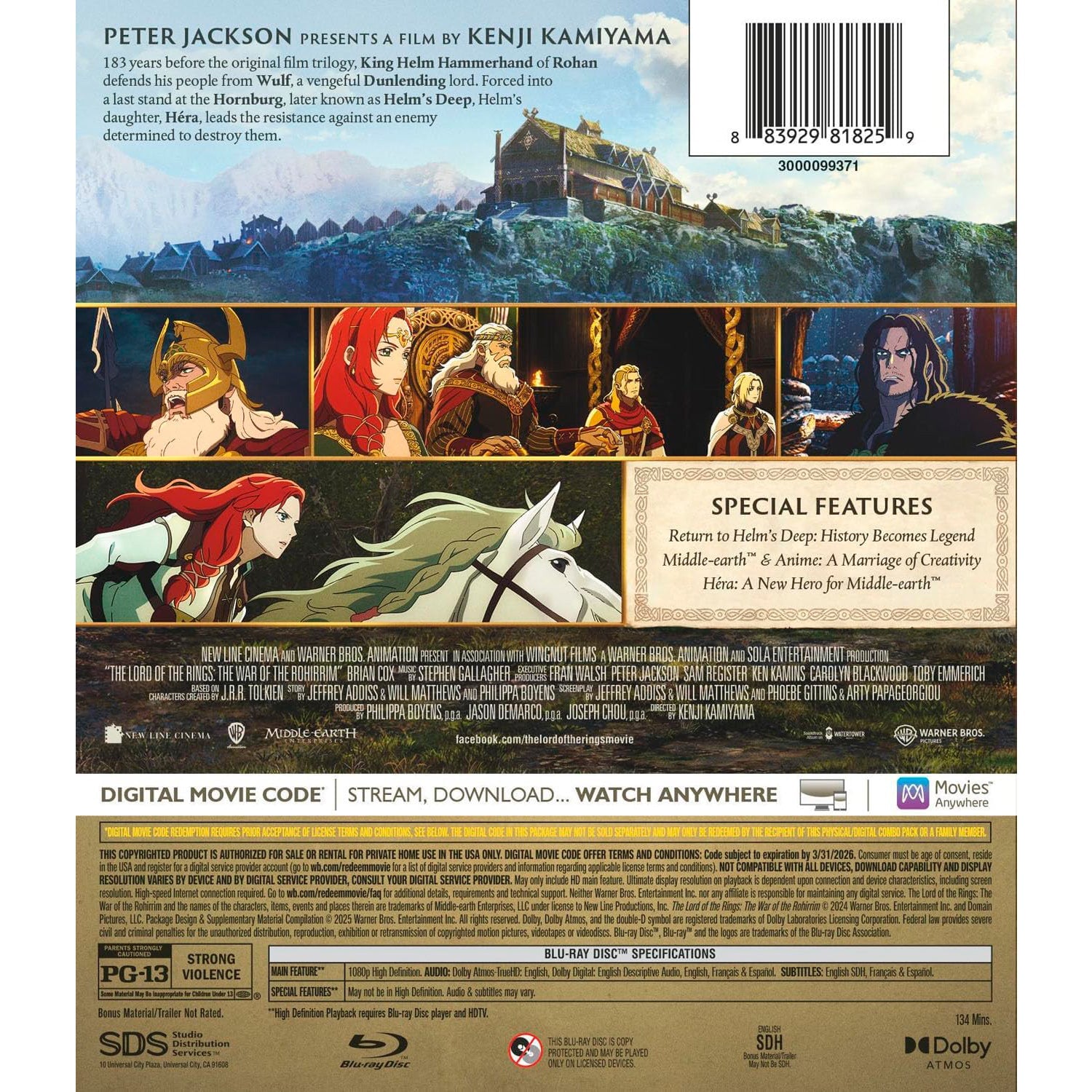 Властелин колец: Война рохирримов (2024) (англ. язык) (Blu-ray)