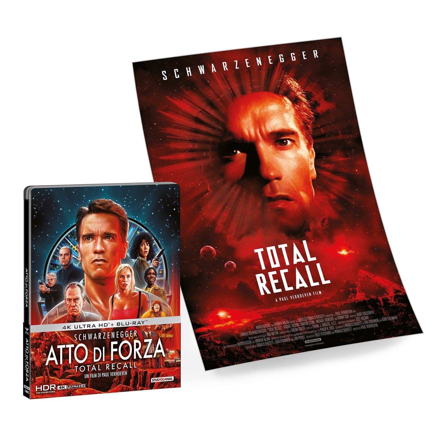 Вспомнить всё (1990) (англ. язык) (4K UHD + Blu-ray + Poster) Steelcase