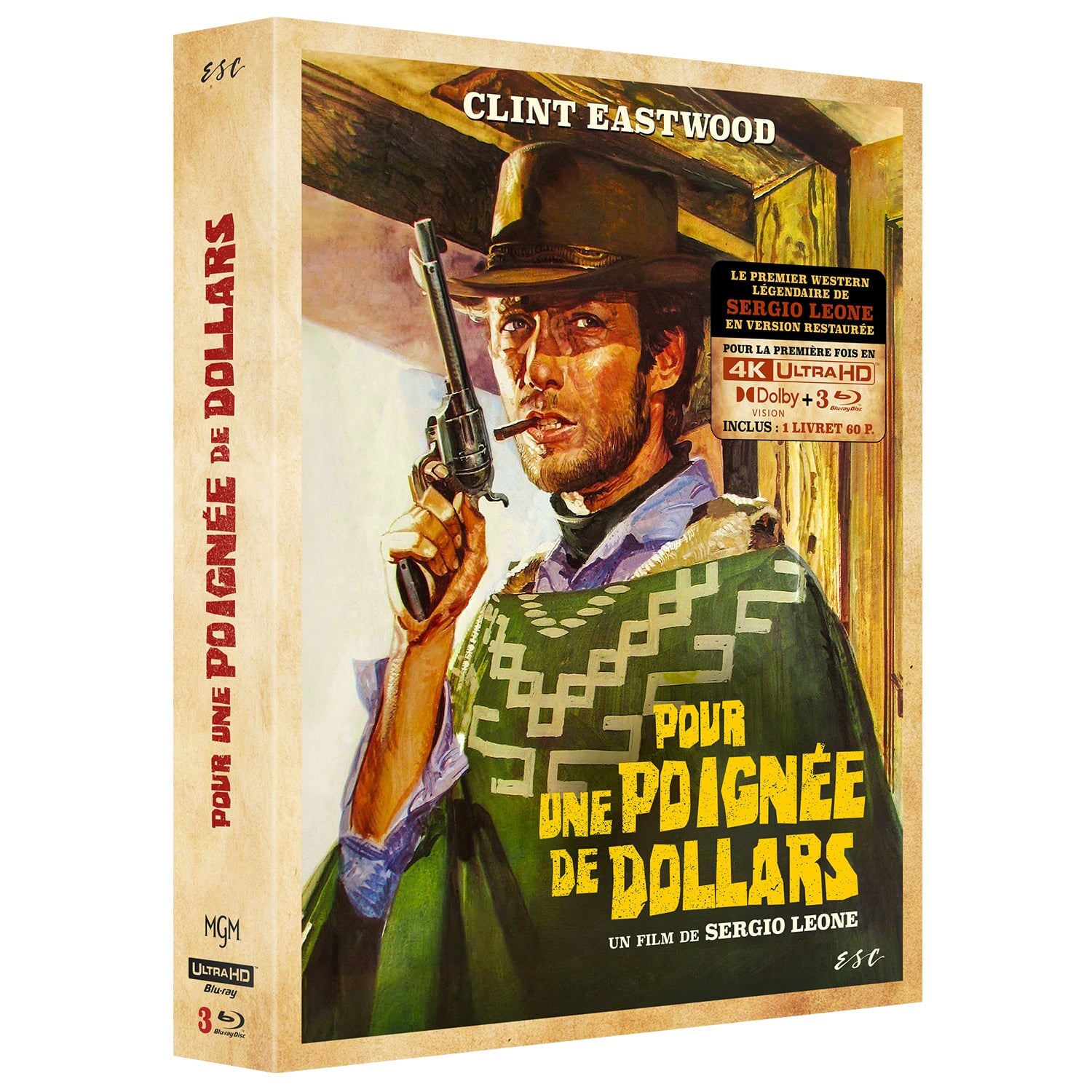 За пригоршню долларов (1964) (англ. язык) (4K UHD + 3 Blu-ray) Steelbook Limited Collector's Edition