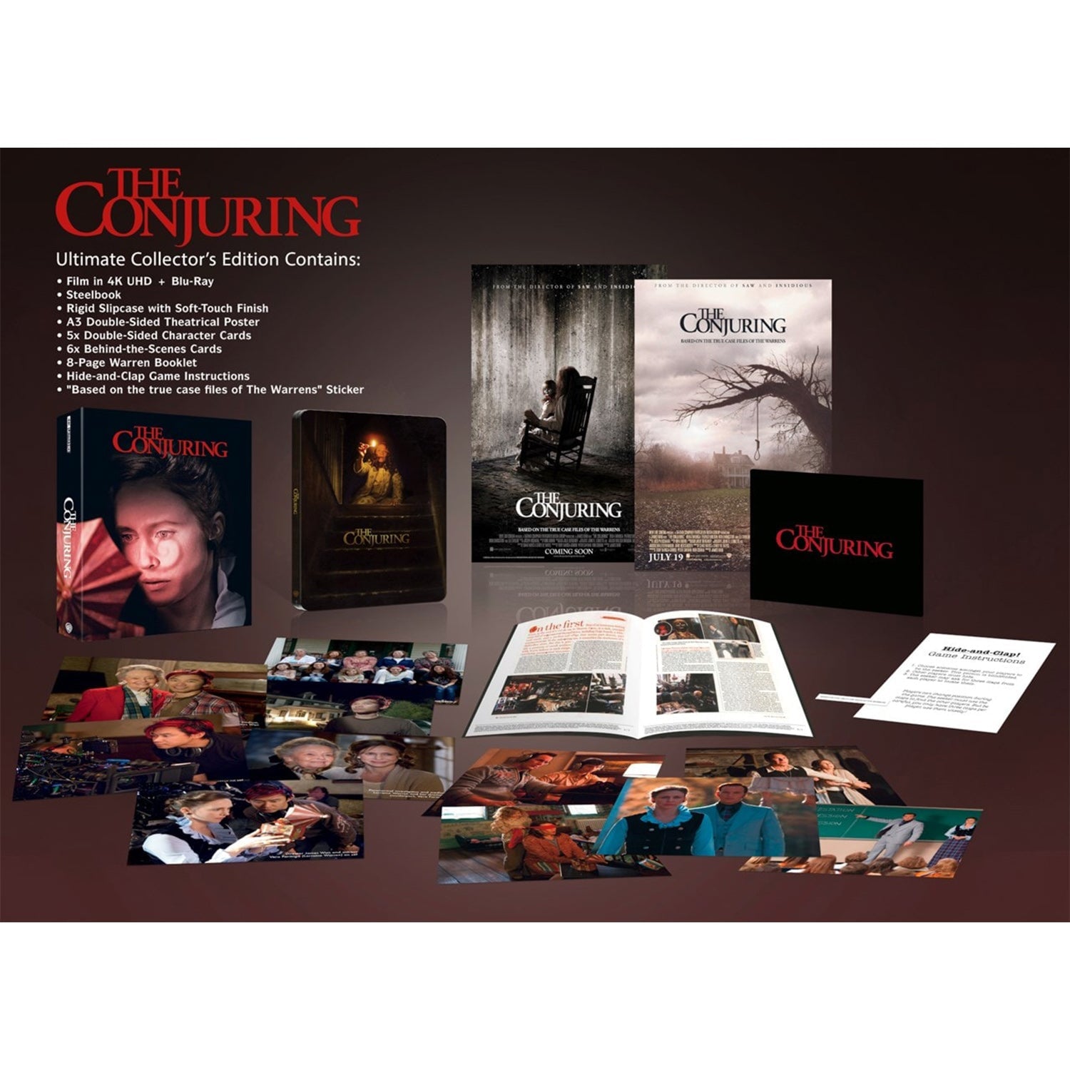 Заклятие (2013) (англ. язык) (4K UHD + Blu-ray) Steelbook Limited Collector's Edition