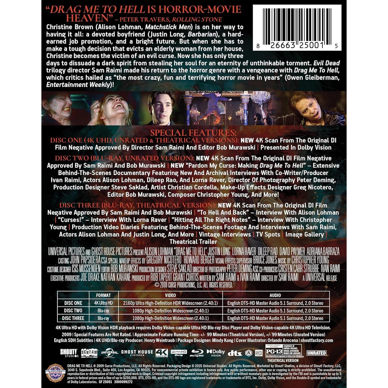 Затащи меня в Ад (2009) (англ. язык) (4K UHD + 2 Blu-ray) Steelbook
