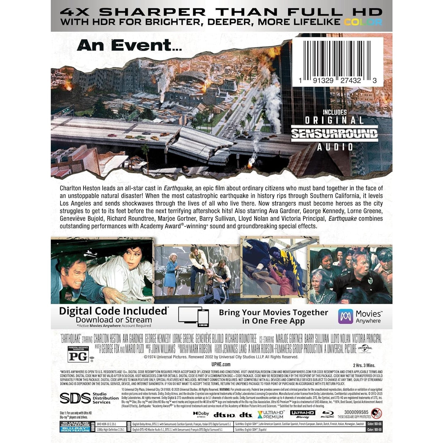 Землетрясение (1974) (англ. язык) (4K UHD + Blu-ray) Steelbook