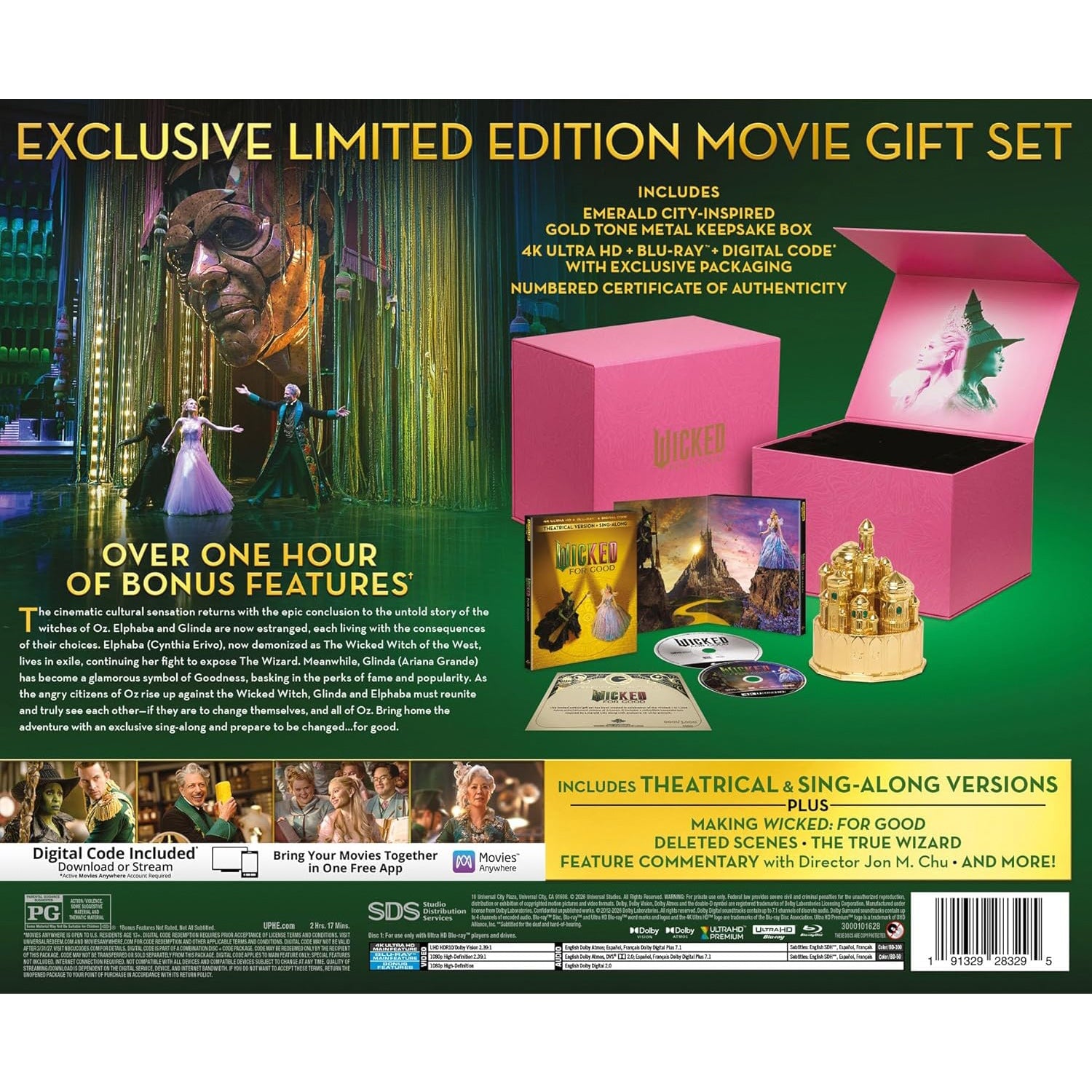 Злая. Часть 2 (2025) (англ. язык) (4K UHD + Blu-ray) Exclusive Giftset