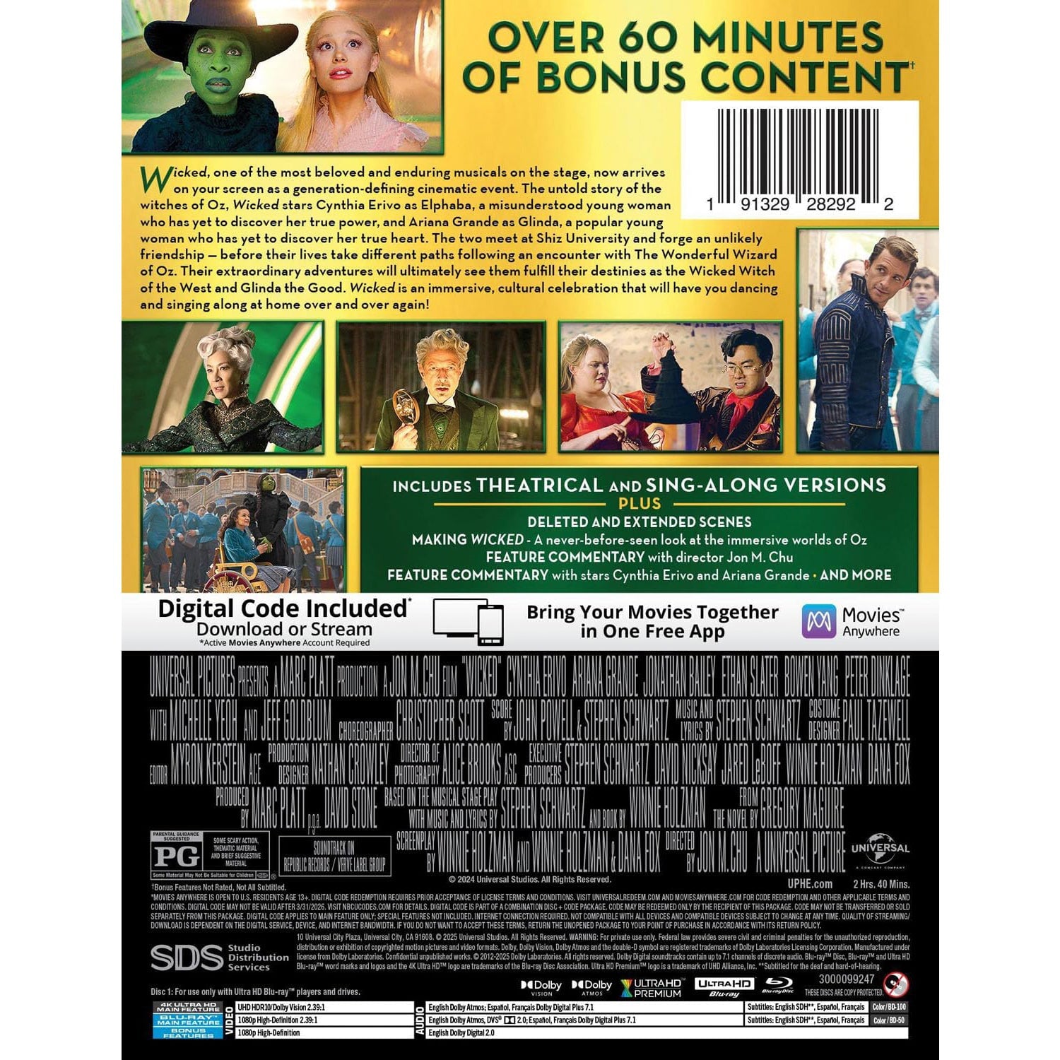 Злая: Сказка о ведьме Запада (2024) (англ. язык) (4K UHD + Blu-ray) Steelbook