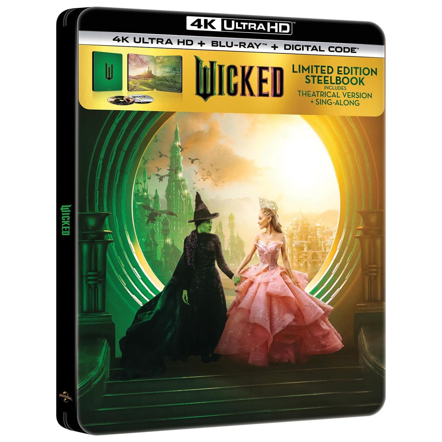 Злая: Сказка о ведьме Запада (2024) (англ. язык) (4K UHD + Blu-ray) Steelbook