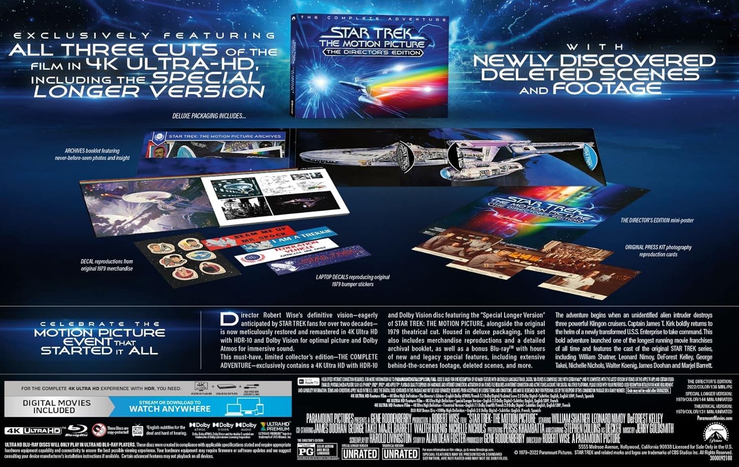 Звездный путь: Фильм (1979) (англ. язык) (4K UHD + Blu-ray) The Director's Edition Complete Adventure