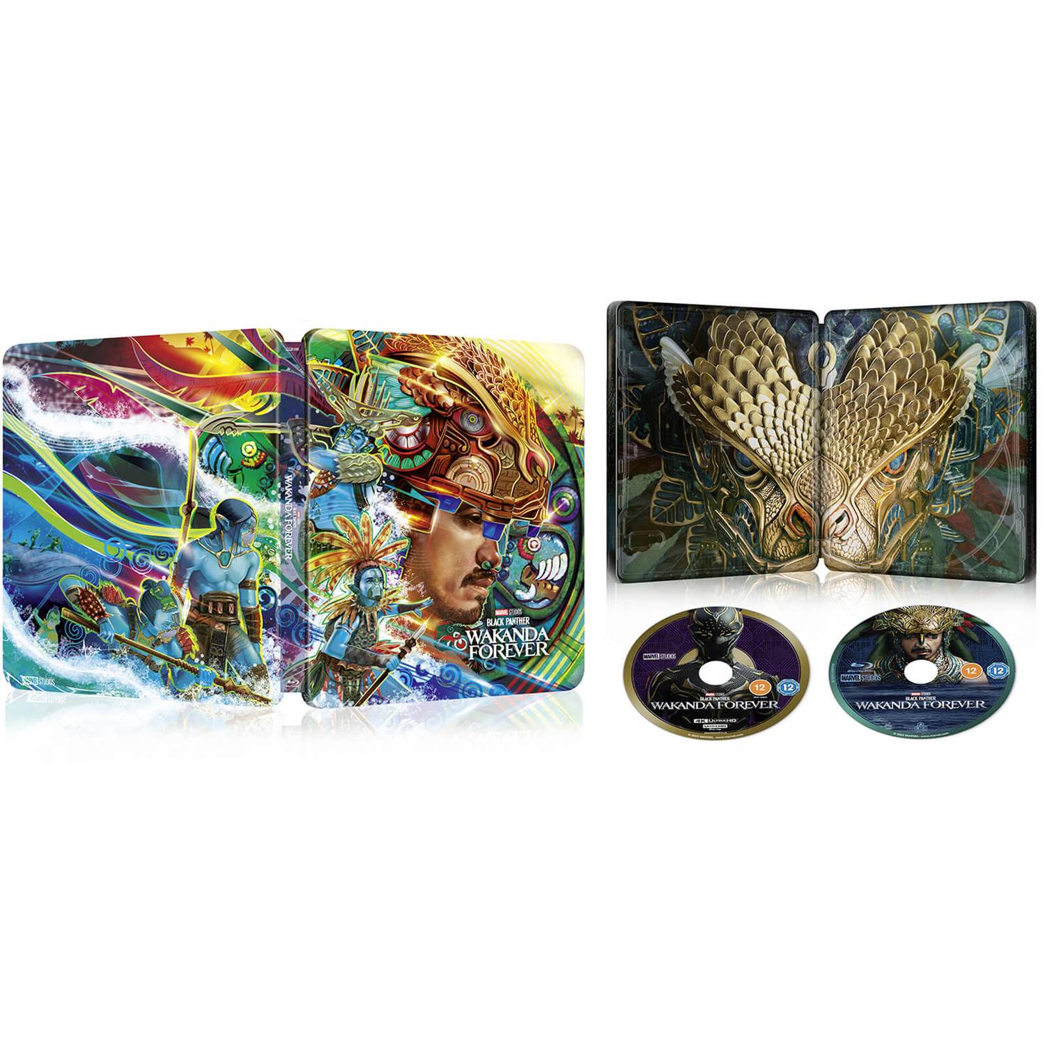 Чёрная Пантера: Ваканда навеки (2022) (англ. язык) (4K UHD + Blu-ray) Steelbook v1