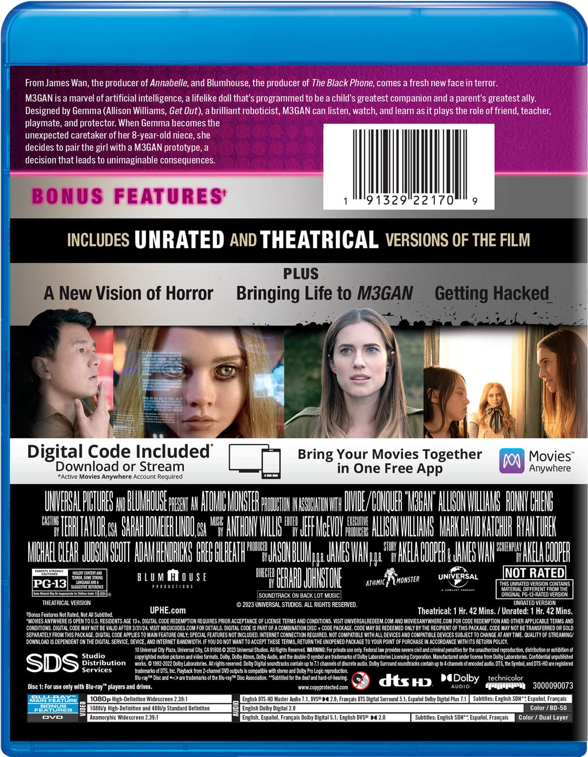 М3ГАН (2022) (англ. язык) (Blu-ray + DVD)