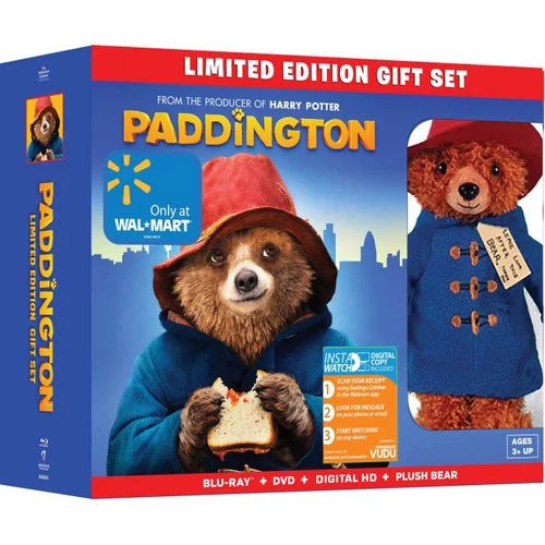 Paddington (2014) (Blu-ray + DVD) [Region A] + Plush Bear