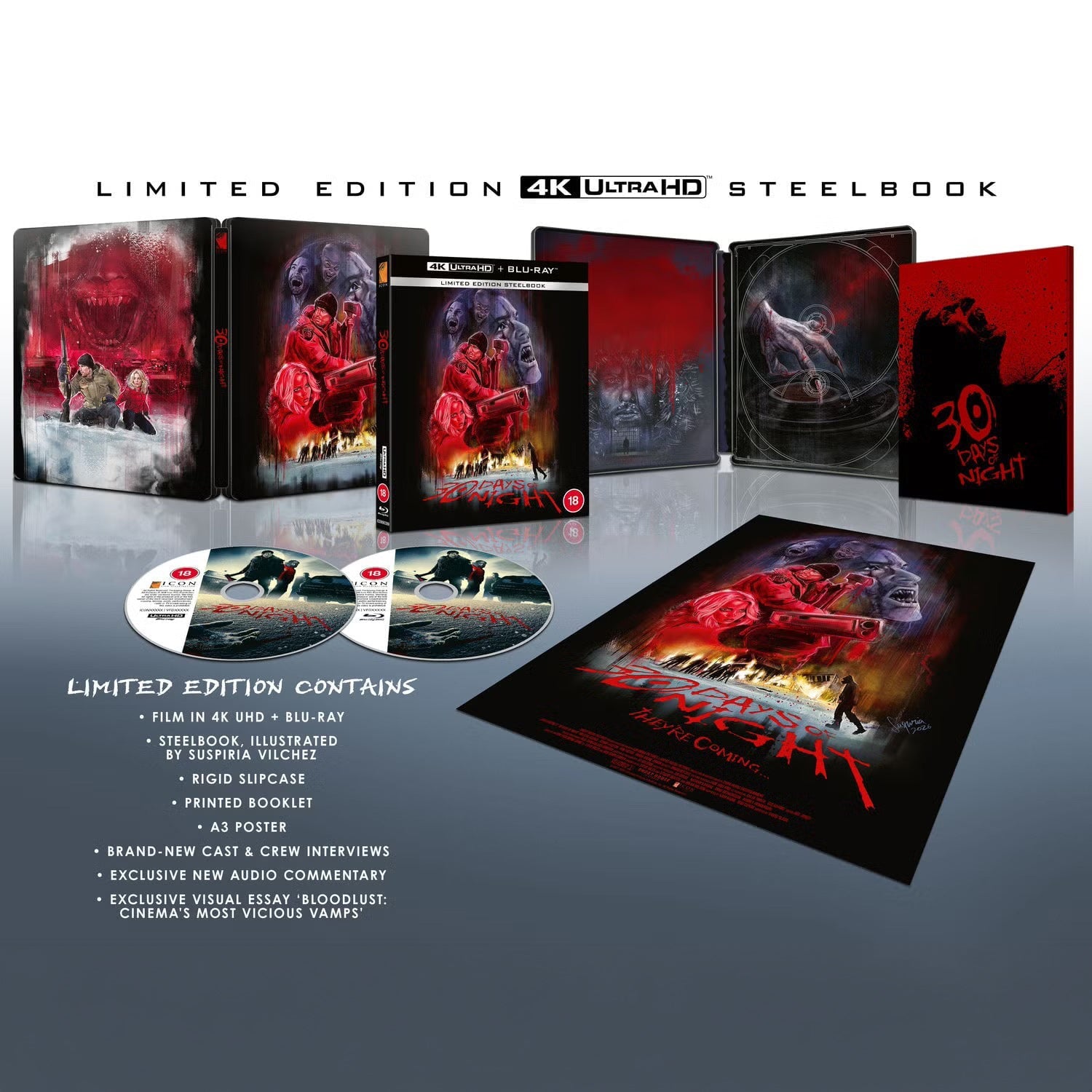 30 дней ночи (2007) (англ. язык) (4K UHD + Blu-ray) Limited Edition Steelbook