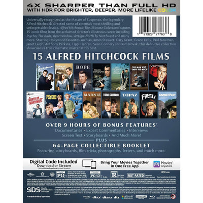 Альфред Хичкок: Коллекция 15 фильмов (1942-1976) (англ. язык) (4K UHD Blu-ray)