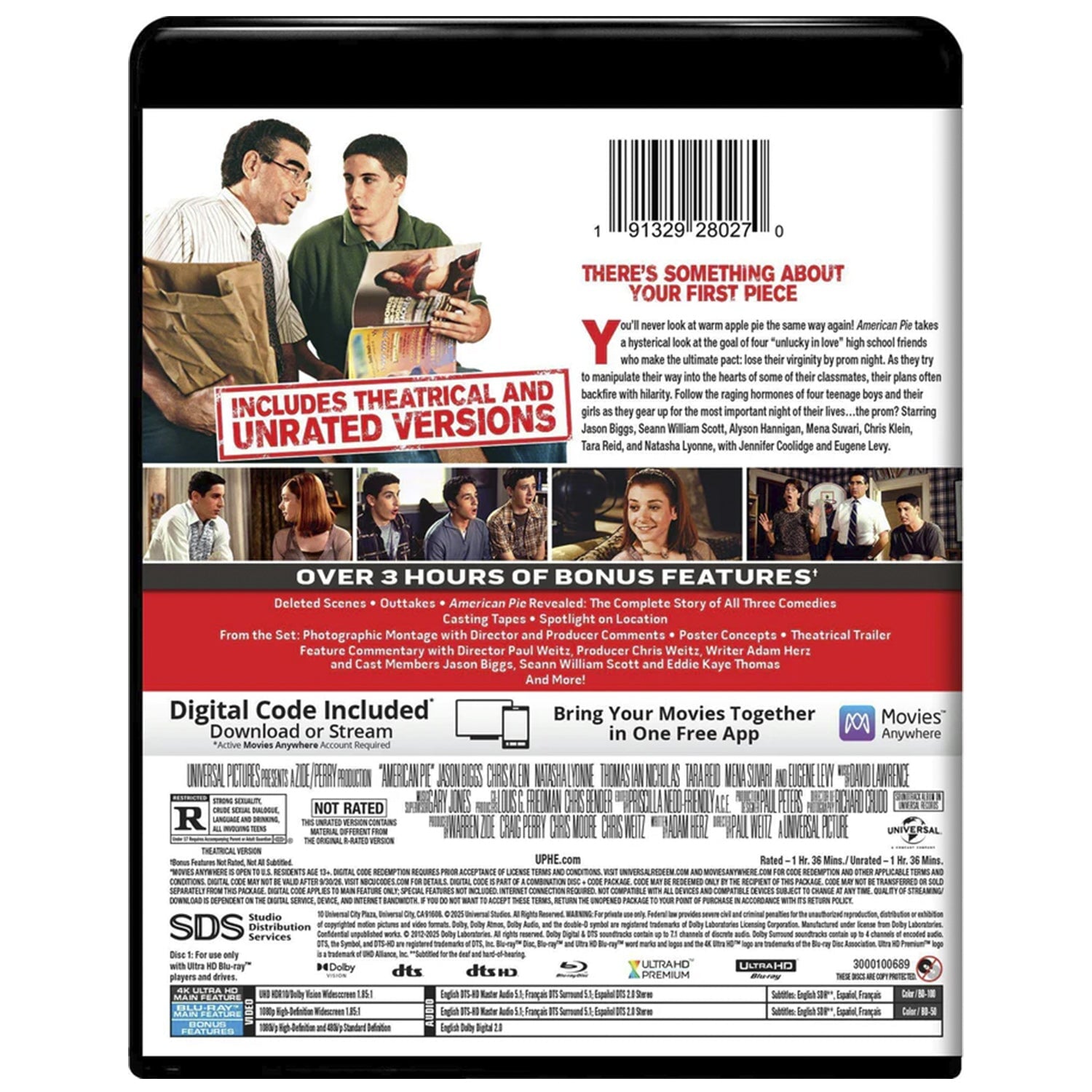 Американский пирог (1999) [Unrated] (англ. язык) (4K UHD + Blu-ray)