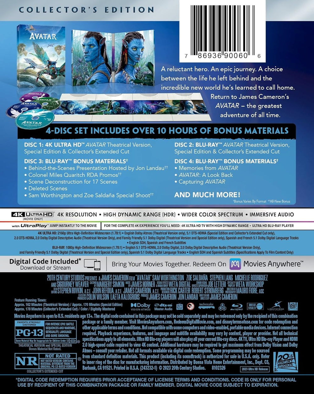 Avatar (2009) [Extended & Special & Theatrical Editions] (4K UHD + 3 ...