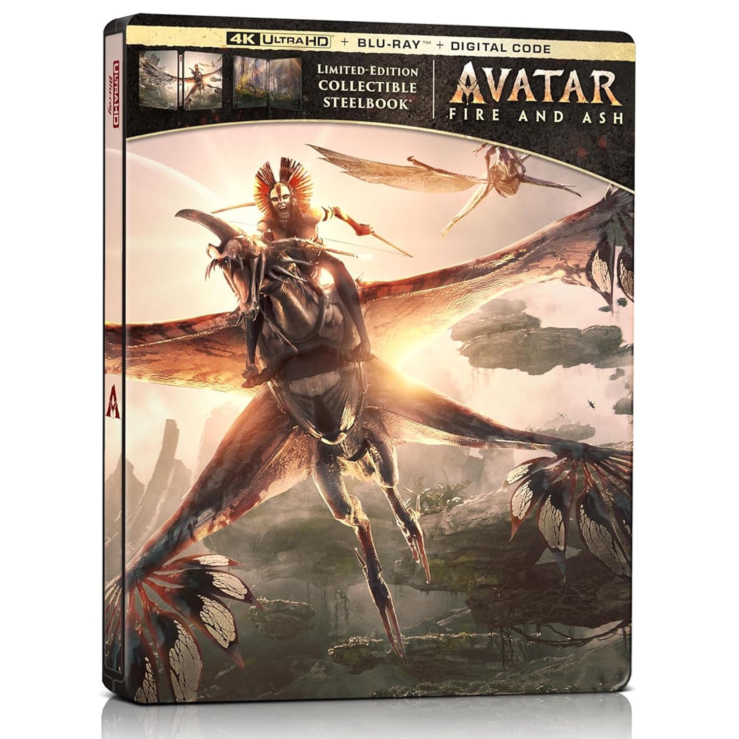 Аватар: Пламя и пепел (2025) (англ. язык) (4K UHD + Blu-ray + Bonus Blu-ray) Steelbook