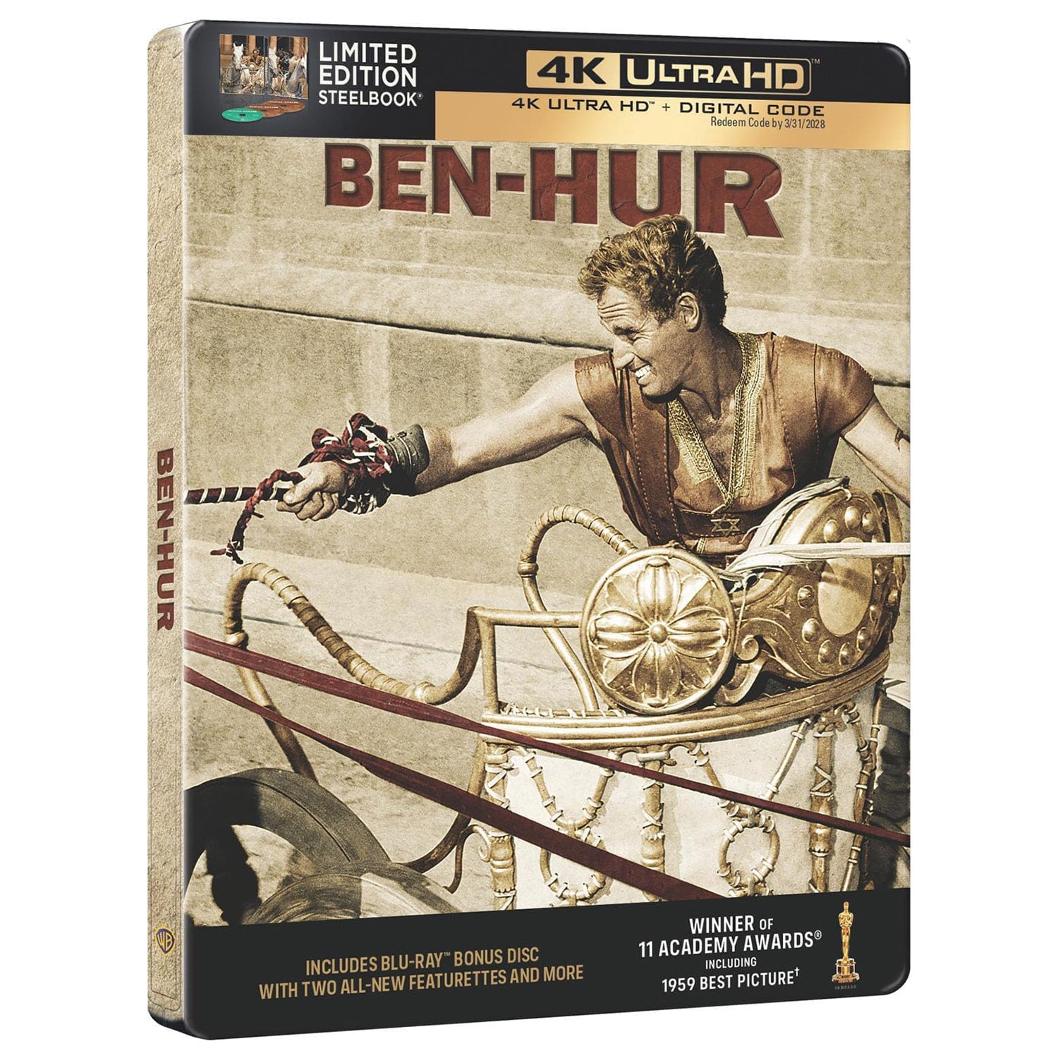 Бен-Гур (1959) (англ. язык) (4K UHD + Blu-ray) Steelbook