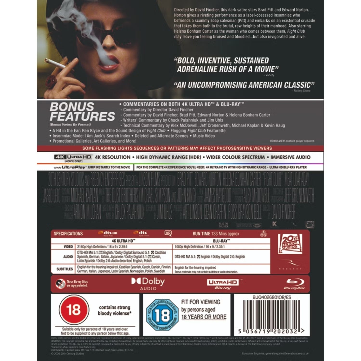 Бойцовский клуб (1999) (англ. язык) (4K UHD + Blu-ray)
