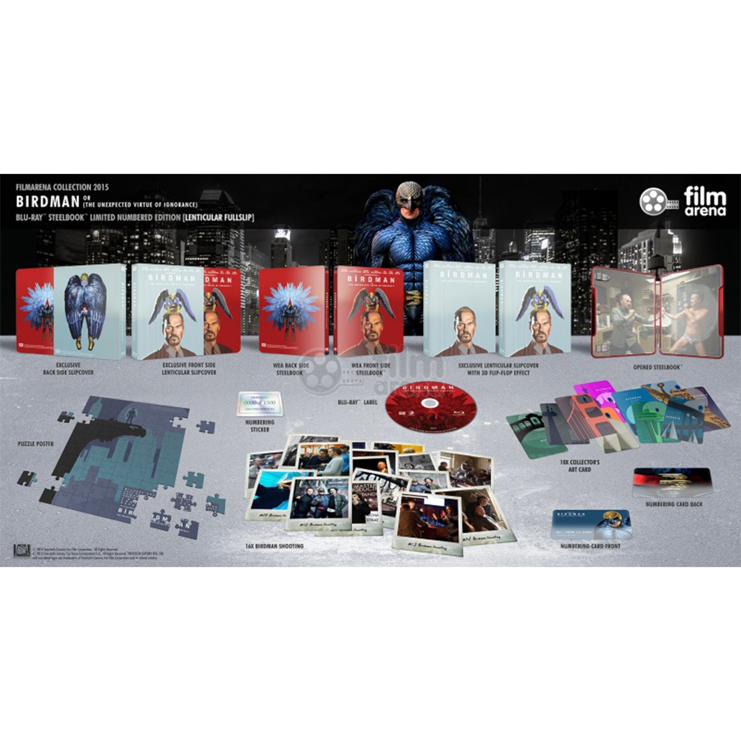 Бёрдмэн (2014) (англ. язык) (Blu-ray) Lenticular FullSlip Steelbook Limited Collector's Edition #2 FAC #21