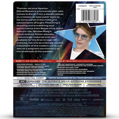 Человек, который упал на Землю (1976) (англ. язык) (4K UHD + Blu-ray) Steelbook