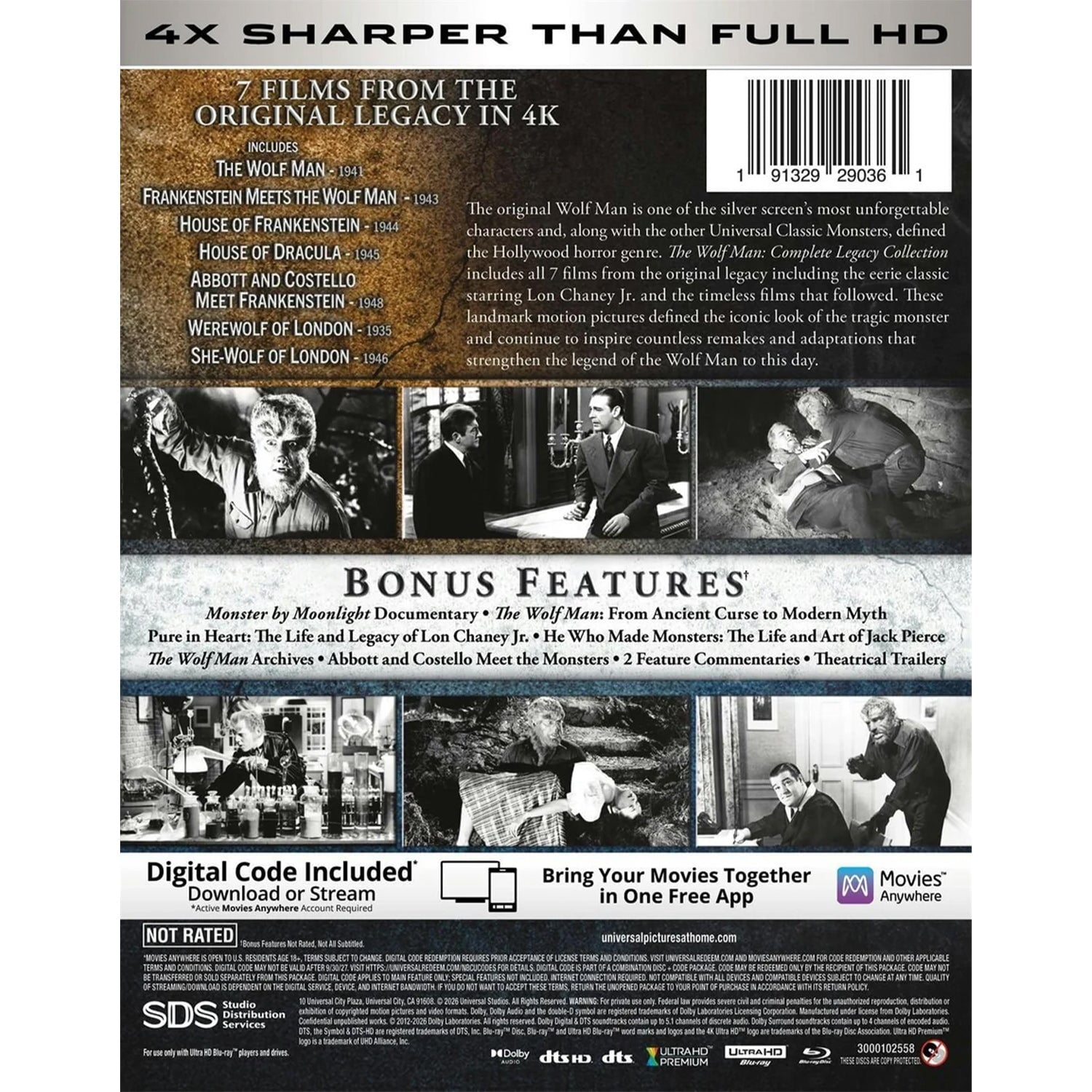 Человек-волк: Коллекция фильмов (1935-1948) (англ. язык) (4K UHD Blu-ray)