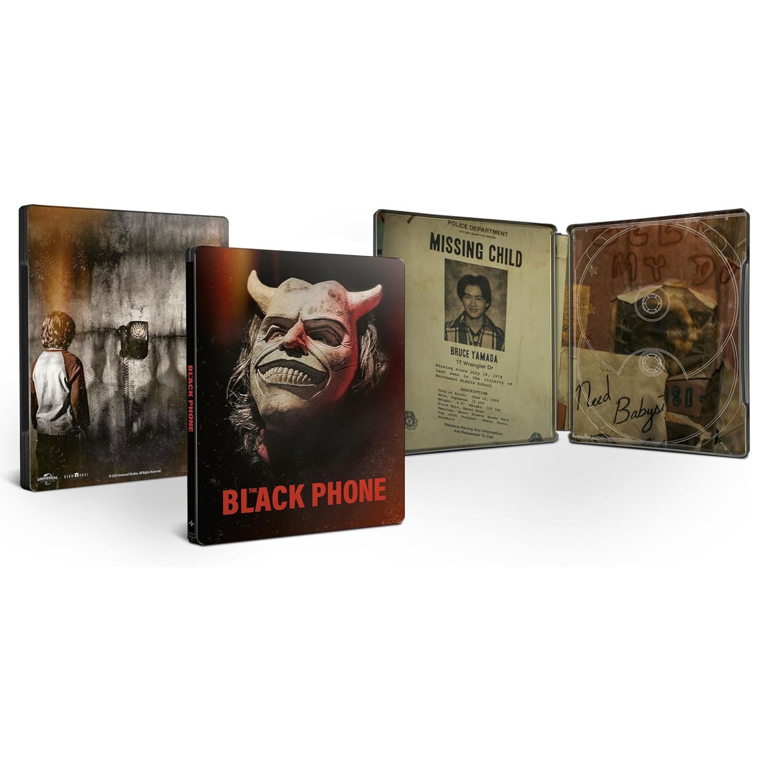 Черный телефон (2021) (англ. язык) (4K UHD + Blu-ray) Steelbook Limited Collector's Edition