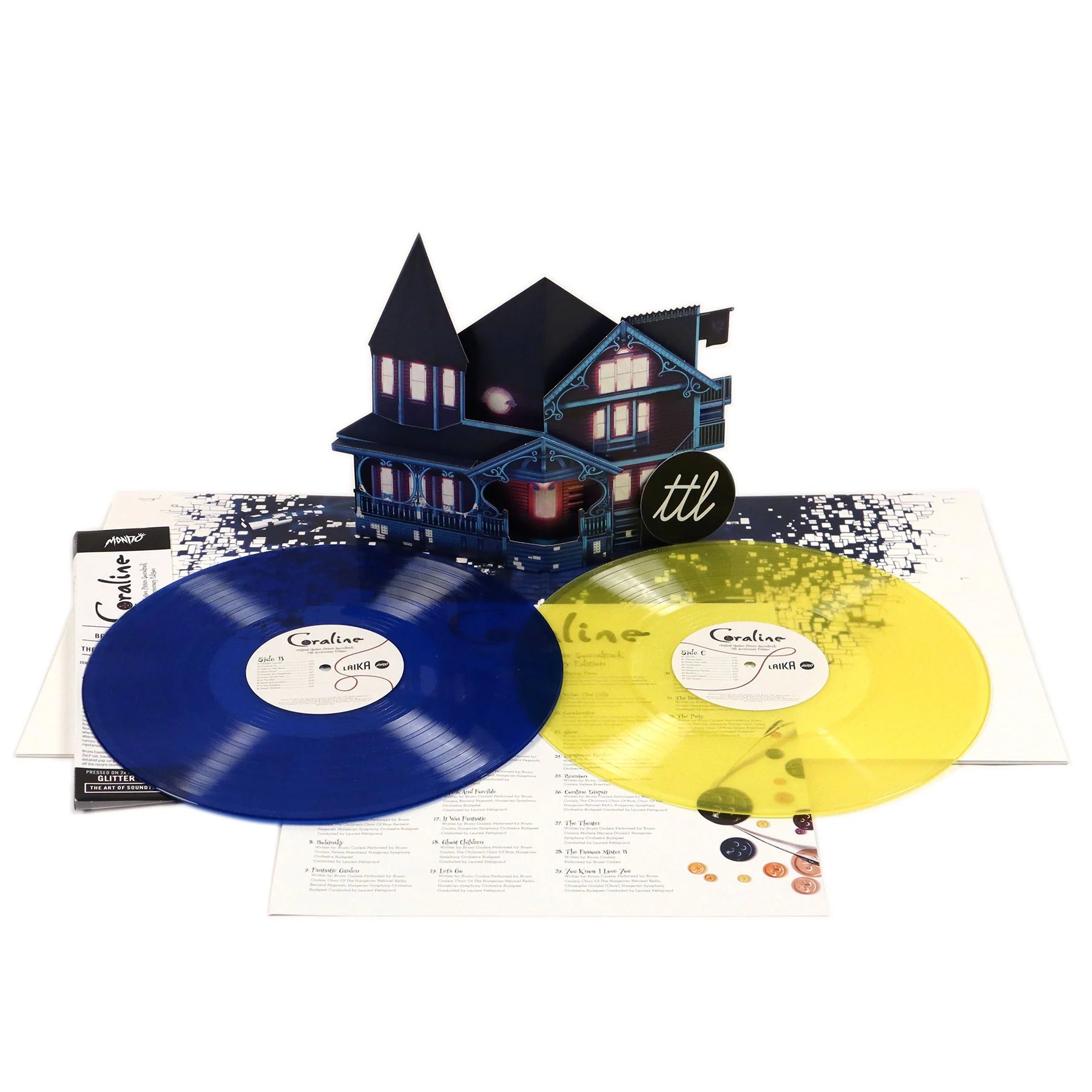 Coraline (Original Motion Picture Soundtrack) Limited 15th Anniversary Edition (Blue & Yellow Colored Vinyl 2LP)