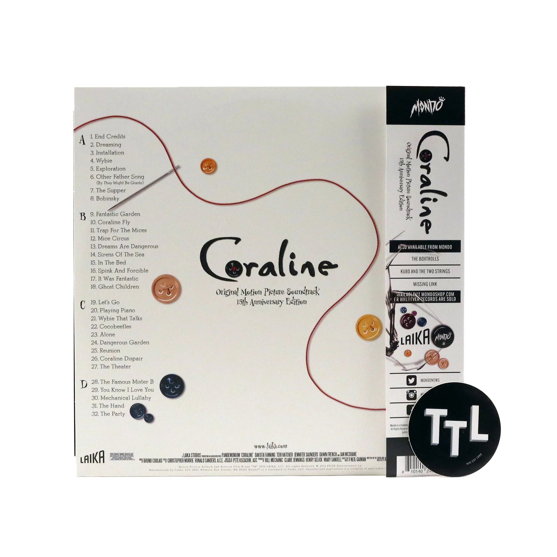 Coraline (Original Motion Picture Soundtrack) Limited 15th Anniversary Edition (Blue & Yellow Colored Vinyl 2LP)