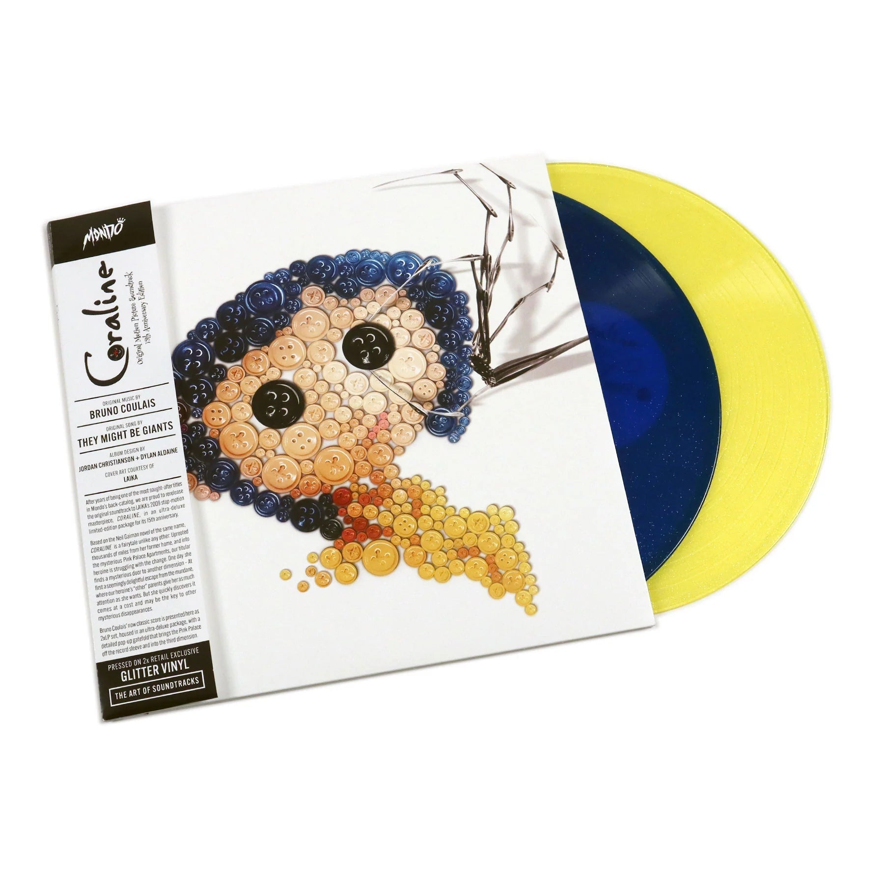 Coraline (Original Motion Picture Soundtrack) Limited 15th Anniversary Edition (Blue & Yellow Colored Vinyl 2LP)