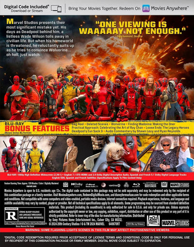 Дэдпул и Росомаха (2024) (англ. язык) (Blu-ray) Walmart Exclusive with Deadpool Corps. inside Pop-up