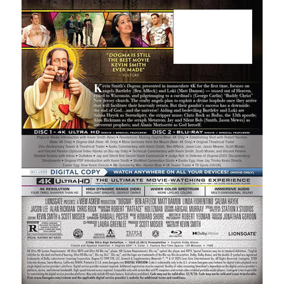 Догма (1999) (англ. язык) (4K UHD + Blu-ray) [25th Anniversary]