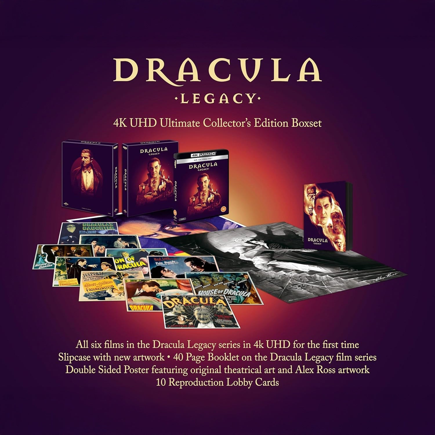 Дракула: Коллекция фильмов (1931-1948) (англ. язык) (4K UHD Blu-ray) Ultimate Collector’s Edition