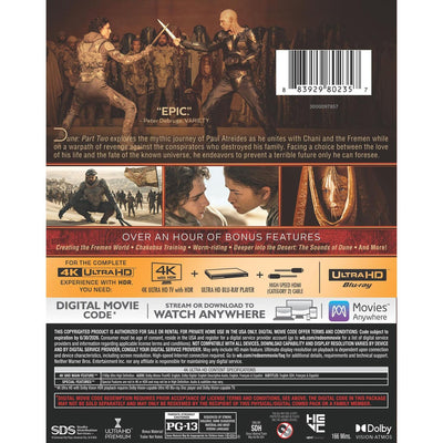 Дюна: Часть вторая (2024) (англ. язык) (4K UHD Blu-ray)