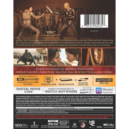 Дюна: Часть вторая (2024) (англ. язык) (4K UHD Blu-ray)