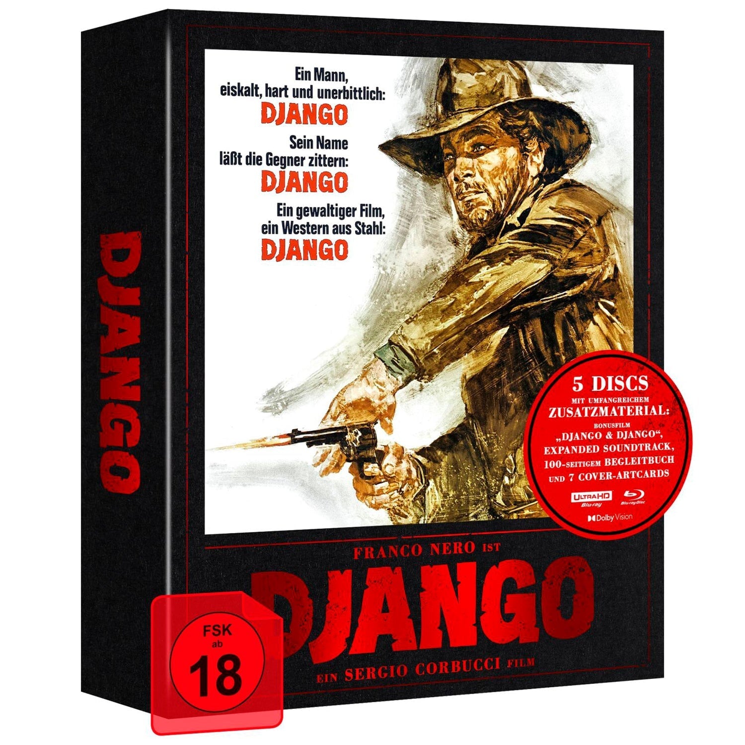 Джанго (1966) (англ. язык) (4K UHD + 3 Blu-ray + CD) Plaion Exclusive Special Edition