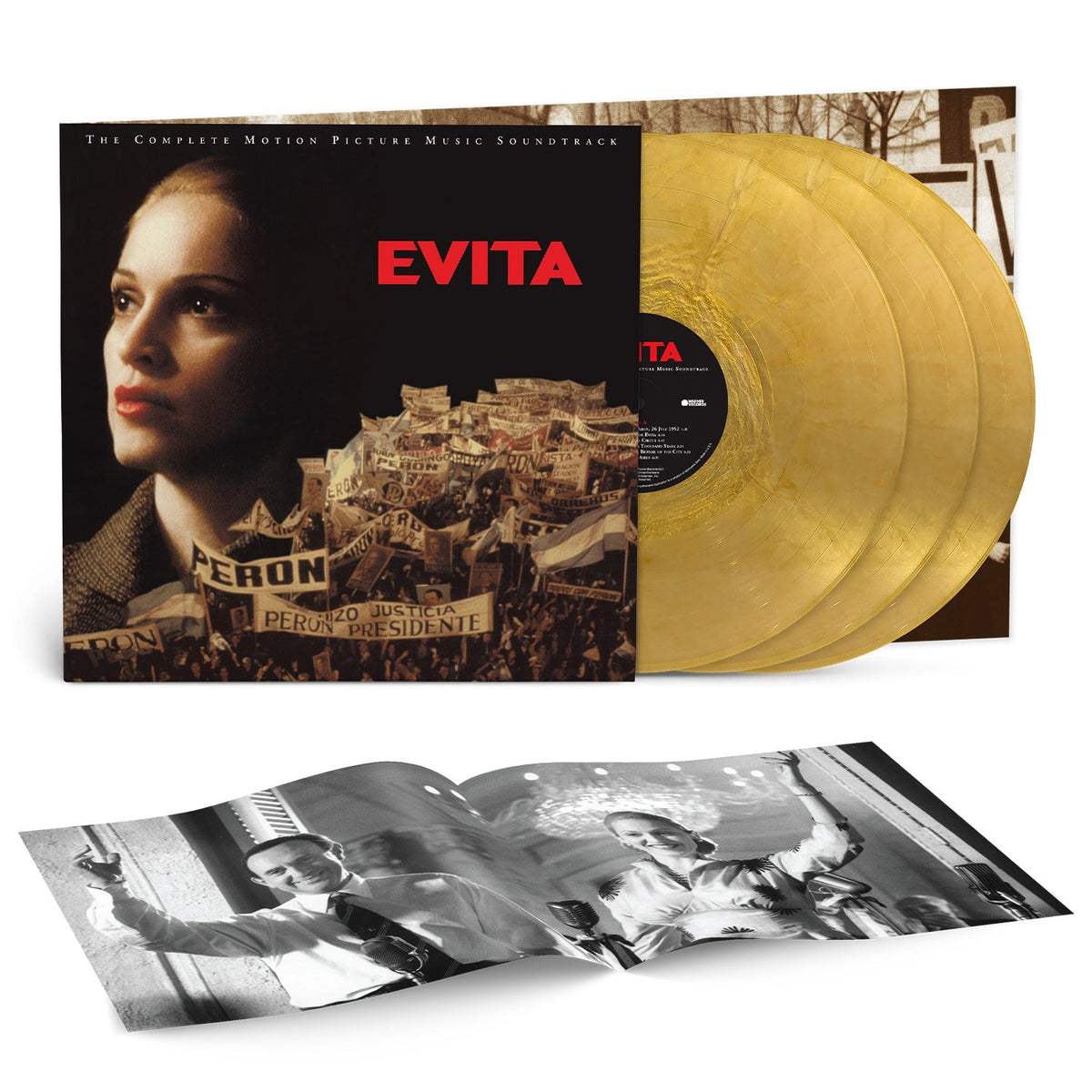 Evita: The Complete Motion Picture Soundtrack (Exclusive Gold Nugget Color Vinyl 3LP) Deluxe Set