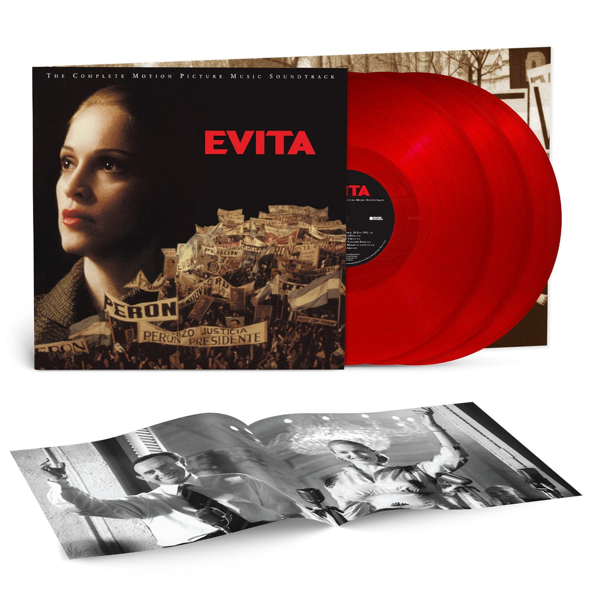 Evita: The Complete Motion Picture Soundtrack (Translucent Red Color Vinyl 3LP) Deluxe Set