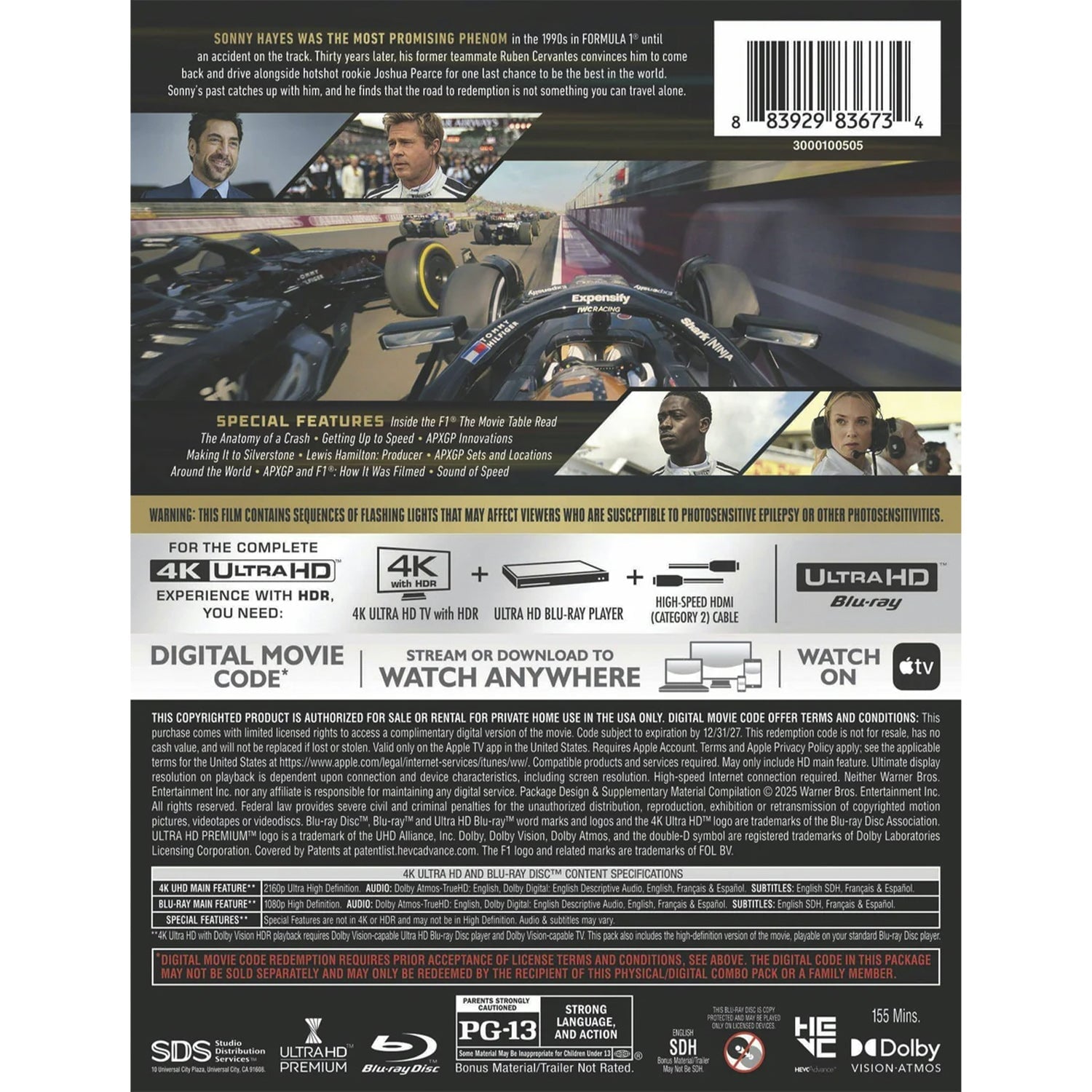 F1 (2025) (англ. язык) (4K UHD + Blu-ray) Steelbook 'Vintage'