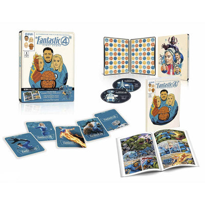 Фантастическая четвёрка: Первые шаги (2025) (англ. язык) (4K UHD + Blu-ray) Steelbook (Exclusive Magnet Front + Comic book + 5 Character Cards)