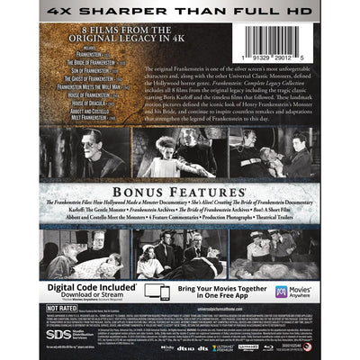 Франкенштейн: Коллекция фильмов (1931-1948) (англ. язык) (4K UHD Blu-ray)