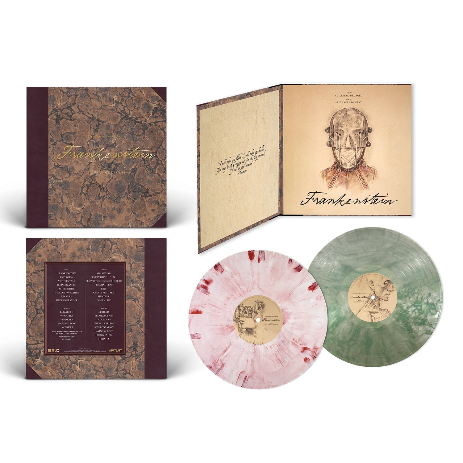 Frankenstein (Original Motion Picture Soundtrack) (Color Vinyl 2LP) Deluxe Edition With 28 page Bound Book