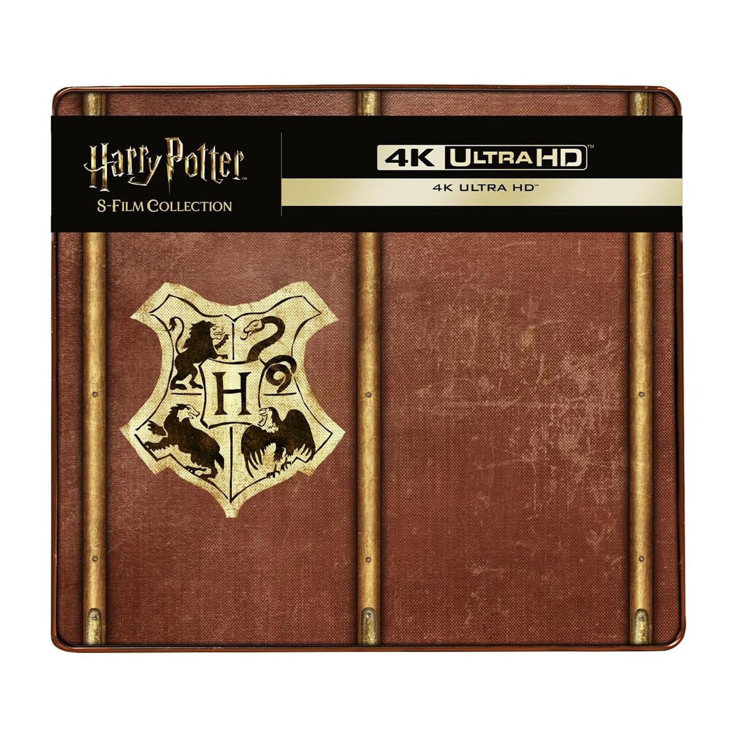 Гарри Поттер: Полная Коллекция (англ. язык) (8 x 4K UHD + 8 x Bonus Blu-ray) 25th Anniversary Steelbook Library Case Collection