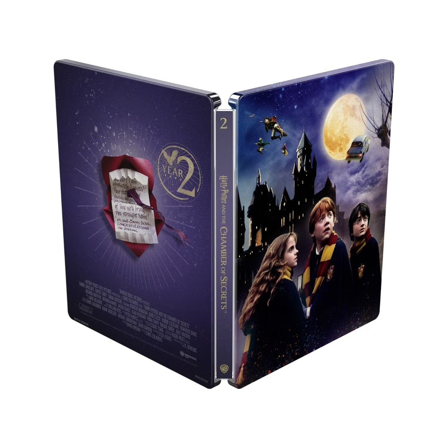 Гарри Поттер: Полная Коллекция (англ. язык) (8 x 4K UHD + 8 x Bonus Blu-ray) 25th Anniversary Steelbook Library Case Collection