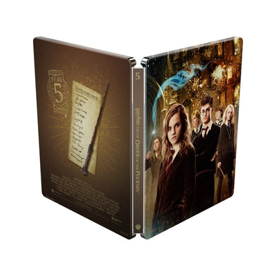 Гарри Поттер: Полная Коллекция (англ. язык) (8 x 4K UHD + 8 x Bonus Blu-ray) 25th Anniversary Steelbook Library Case Collection