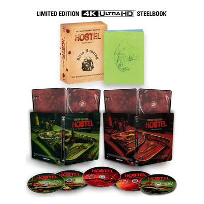 Хостел / Хостел 2 (2005-2007) (англ. язык) (2 4K UHD + 3 Blu-ray) Limited Edition Steelbook Collection [20th Anniversary]