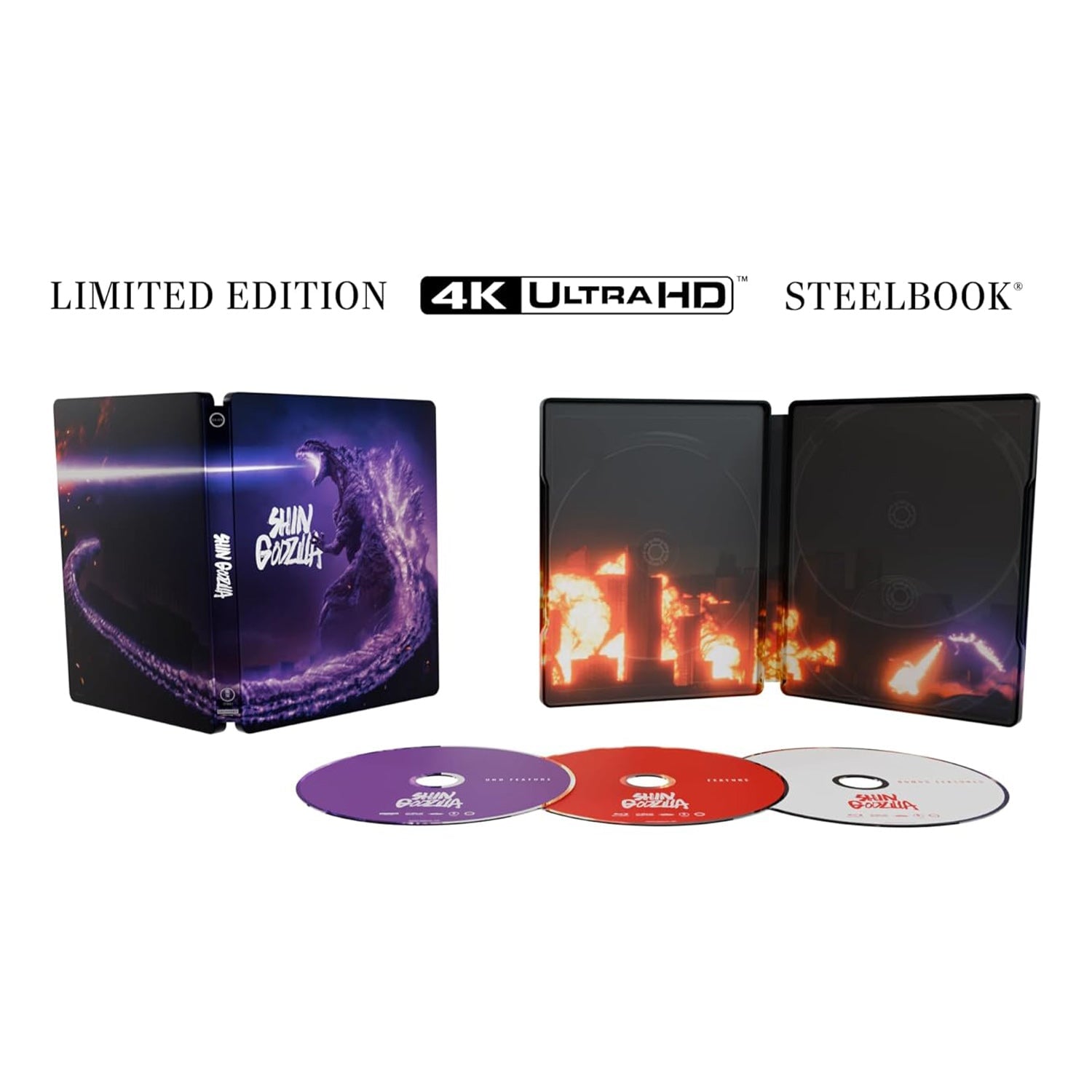 Годзилла: Возрождение (2016) (англ. язык) (4K UHD + Blu-ray + Bonus Blu-ray) Steelbook