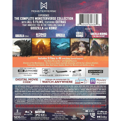Годзилла/Конг Вселенная монстров: Коллекция 5 фильмов (англ. язык) (4K UHD + Bonus Blu-ray)
