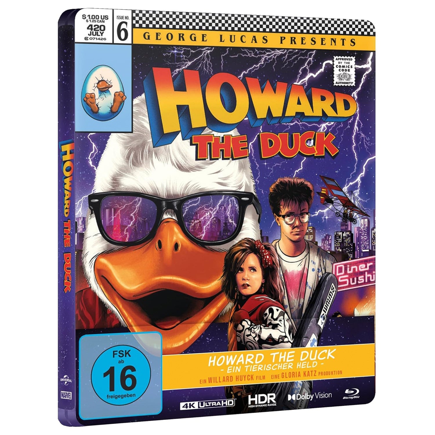 Говард-утка (1986) (англ. язык) (4K UHD + Blu-ray) Steelbook