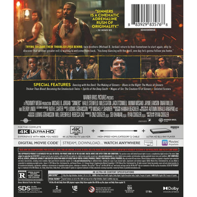 Грешники (2025) (англ. язык) (4K UHD Blu-ray)