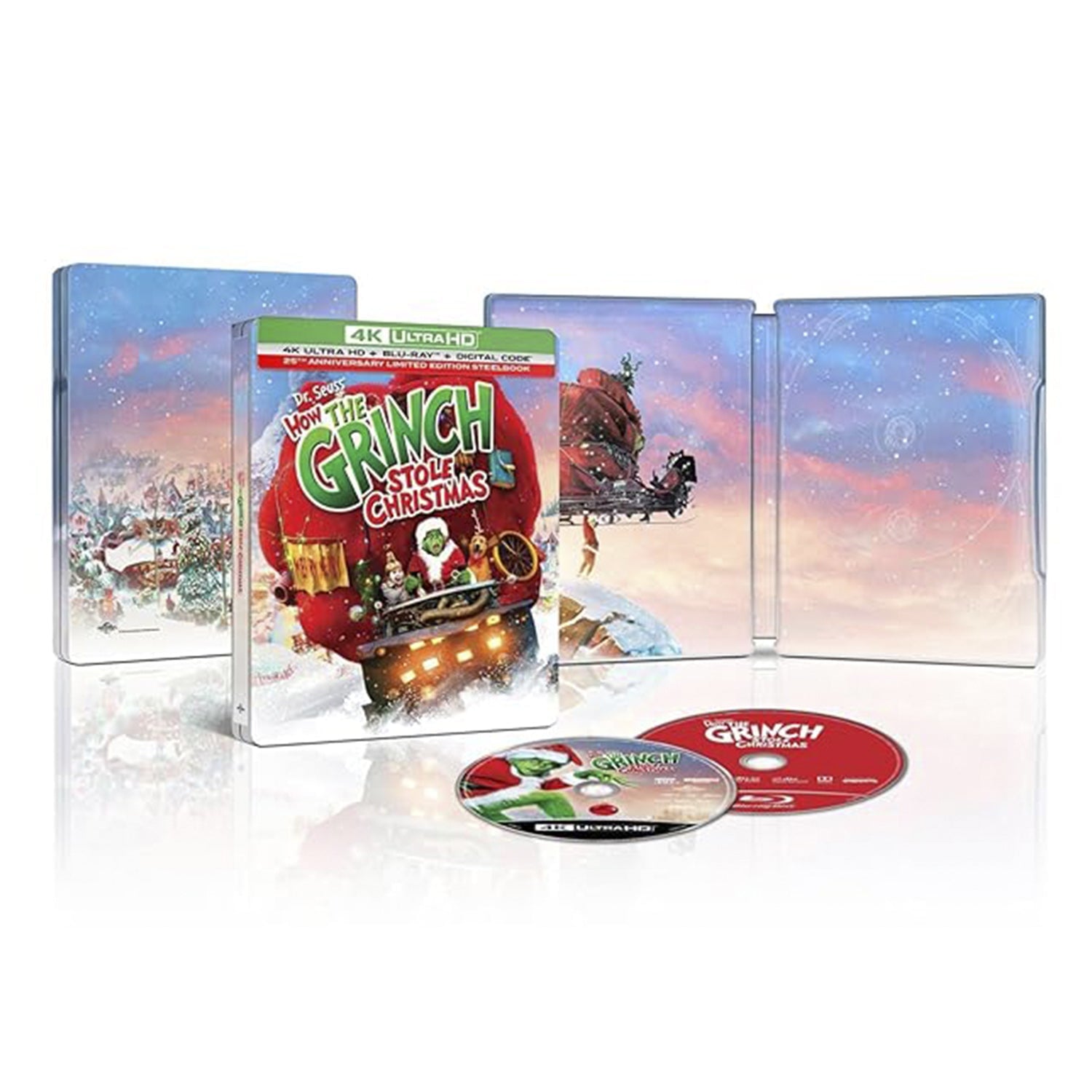 Як Ґрінч викрав Різдво (2000) (4K UHD + Blu-ray) Steelbook [25th