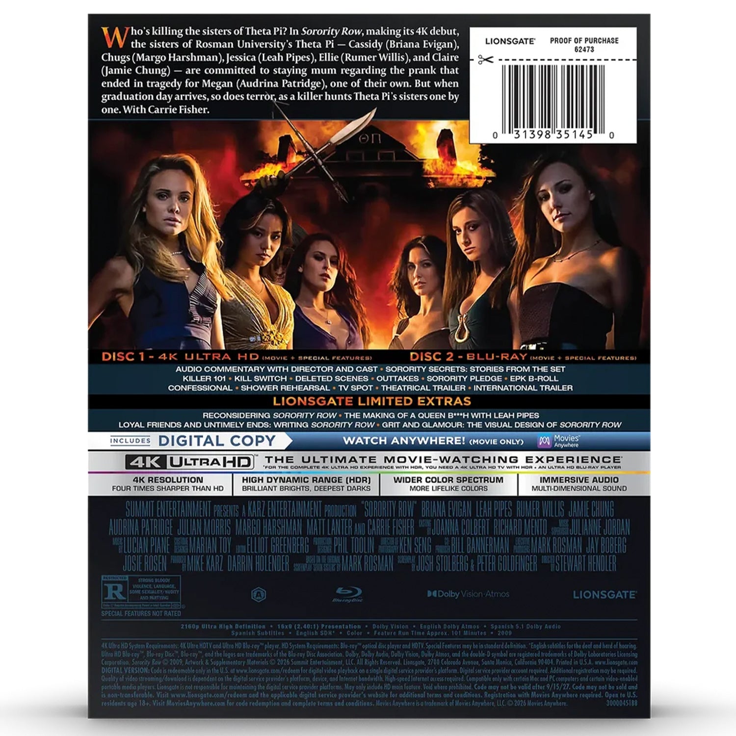 Sorority Row (2009) (4K UHD + Blu-ray) Steelbook