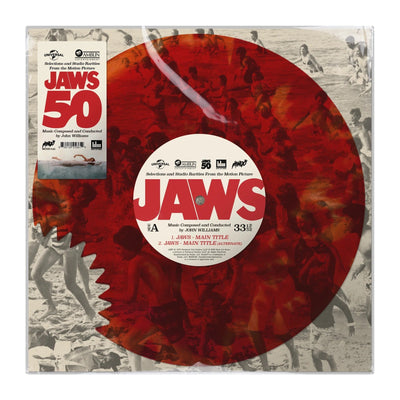 JAWS 50 – Selections and Studio Rarities From the Motion Picture (Die Cut Shark Bite Chum Red Vinyl 10" EP)